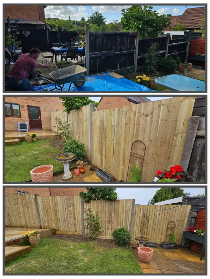 new fence project installed by l.c.s. driveways in daventry